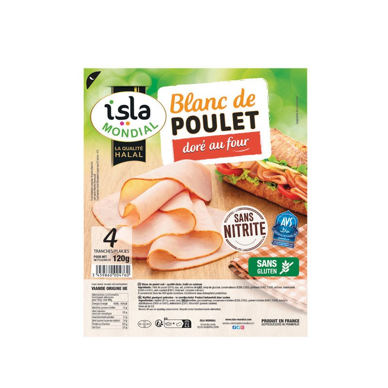 Blanc de poulet doré au four